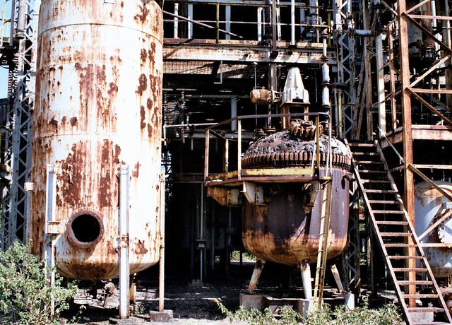 Abandoned plant after Bhopal gas leak